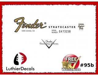 Fender Decal Stratocaster Guitar Decal #95b 